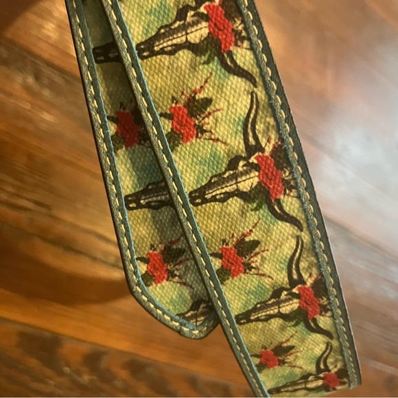 Ariat Crusier Skull belt blue pink removable buckle large - Picture 8 of 9